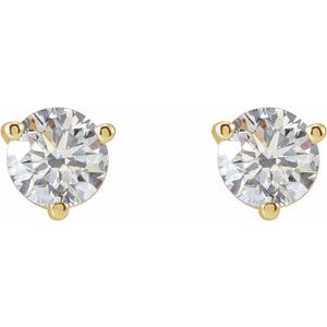 Lab-Grown Diamond Round 3-Prong Stud Earrings