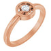 Ladies Natural Diamond Ring (I1, G-H) — 14K Rose Gold
