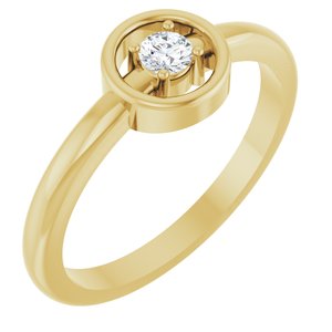 Ladies Natural Diamond Ring (I1, G-H) — 14K Yellow Gold