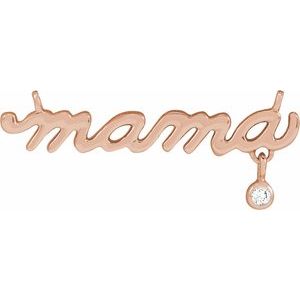 Ladies Natural Diamond Necklace Center (I1, G-H) — 14K Rose Gold