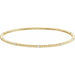 Ladies Natural Diamond Beaded Bangle 7 3/ Bracelet (I1, H+) — 14K Yellow Gold