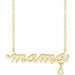 Ladies Natural Diamond Mama Necklace (I1, G-H) — 14K Yellow Gold