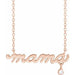 Ladies Natural Diamond Mama Necklace (I1, G-H) — 14K Rose Gold