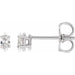 Ladies Natural Diamond Earrings (I1, G-H) — 14K White Gold