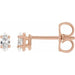 Ladies Natural Diamond Earrings (I1, Ghi) — 14K Rose Gold