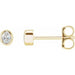 Ladies Natural Diamond Bezel-Set Earrings — 14K Yellow Gold