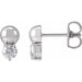 Lab-Grown Diamond Accented Bead Earrings