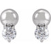 Lab-Grown Diamond Accented Bead Earrings