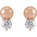 Lab-Grown Diamond Accented Bead Earrings