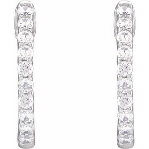 Lab-Grown Diamond Inside-Outside Hoop Earrings - Style 653631