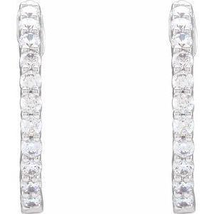 Lab-Grown Diamond Inside-Outside Hoop Earrings - Style 653631