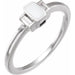 Ladies Natural Diamond White Enamel Ring (I1, H+) — 14K White Gold