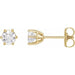 Ladies Natural Diamond Stud Earrings (I2, G-H) — 14K Yellow Gold