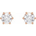 Lab-Grown Diamond Round 6-Prong Stud Earrings