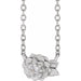 Ladies Natural Diamond Flower Necklace (Si2-Si3, G-H) — Platinum