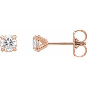 Ladies Natural Diamond Cocktail-Style Earrings (I1, G-H) — 14K Rose Gold