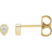Ladies Natural Diamond Bezel-Set Earrings — 14K Yellow Gold