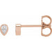 Ladies Natural Diamond Bezel-Set Earrings — 14K Rose Gold