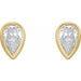Lab-Grown Diamond Pear Bezel-Set Stud Earrings (Single Earring)