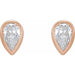 Lab-Grown Diamond Pear Bezel-Set Stud Earrings