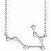Ladies Natural Diamond Gemini Necklace (I1, H+) — 14K White Gold