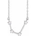 Ladies Natural Diamond Aquarius Necklace (I1, H+) — 14K White Gold