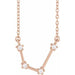 Ladies Natural Diamond Aquarius Necklace (I1, H+) — 14K Rose Gold