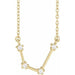 Ladies Natural Diamond Aquarius Necklace (I1, H+) — 14K Yellow Gold