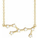 Ladies Natural Diamond Virgo Necklace (I1, H+) — 14K Yellow Gold