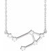 Ladies Natural Diamond Libra Necklace (I1, H+) — 14K White Gold