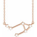 Ladies Natural Diamond Libra Necklace (I1, H+) — 14K Rose Gold