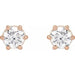 Lab-Grown Diamond Round 6-Prong Stud Earrings