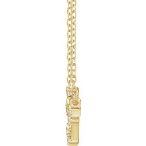 Ladies Natural Diamond Cancer Necklace (I1, G-H) — 14K Yellow Gold