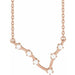 Ladies Natural Diamond Pisces Necklace (I1, H+) — 14K Rose Gold