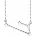 Ladies Natural Diamond Aries Necklace (I1, H+) — 14K White Gold