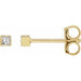 Ladies Natural Diamond Bezel-Set Earrings — 14K Yellow Gold