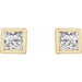 Lab-Grown Diamond Square Bezel-Set Stud Earrings