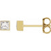 Lab-Grown Diamond Square Bezel-Set Stud Earrings
