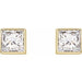 Lab-Grown Diamond Square Bezel-Set Stud Earrings