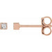 Ladies Natural Diamond Bezel-Set Earrings — 14K Rose Gold