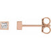 Lab-Grown Diamond Square Bezel-Set Stud Earrings