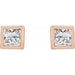 Lab-Grown Diamond Square Bezel-Set Stud Earrings