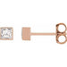 Lab-Grown Diamond Square Bezel-Set Stud Earrings