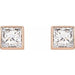 Lab-Grown Diamond Square Bezel-Set Stud Earrings