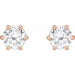 Lab-Grown Diamond Round 6-Prong Stud Earrings