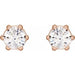 Lab-Grown Diamond Round 6-Prong Stud Earrings