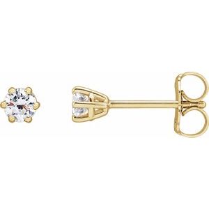 Lab-Grown Diamond Round 6-Prong Stud Earrings