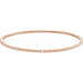 Ladies Natural Diamond Beaded Bangle 7 3/ Bracelet (I1, H+) — 14K Rose Gold