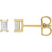 Ladies Natural Diamond Stud Earrings — 14K Yellow Gold