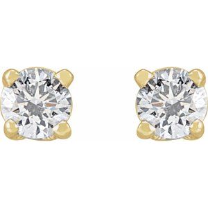 Lab-Grown Diamond Round 4-Prong Stud Earrings